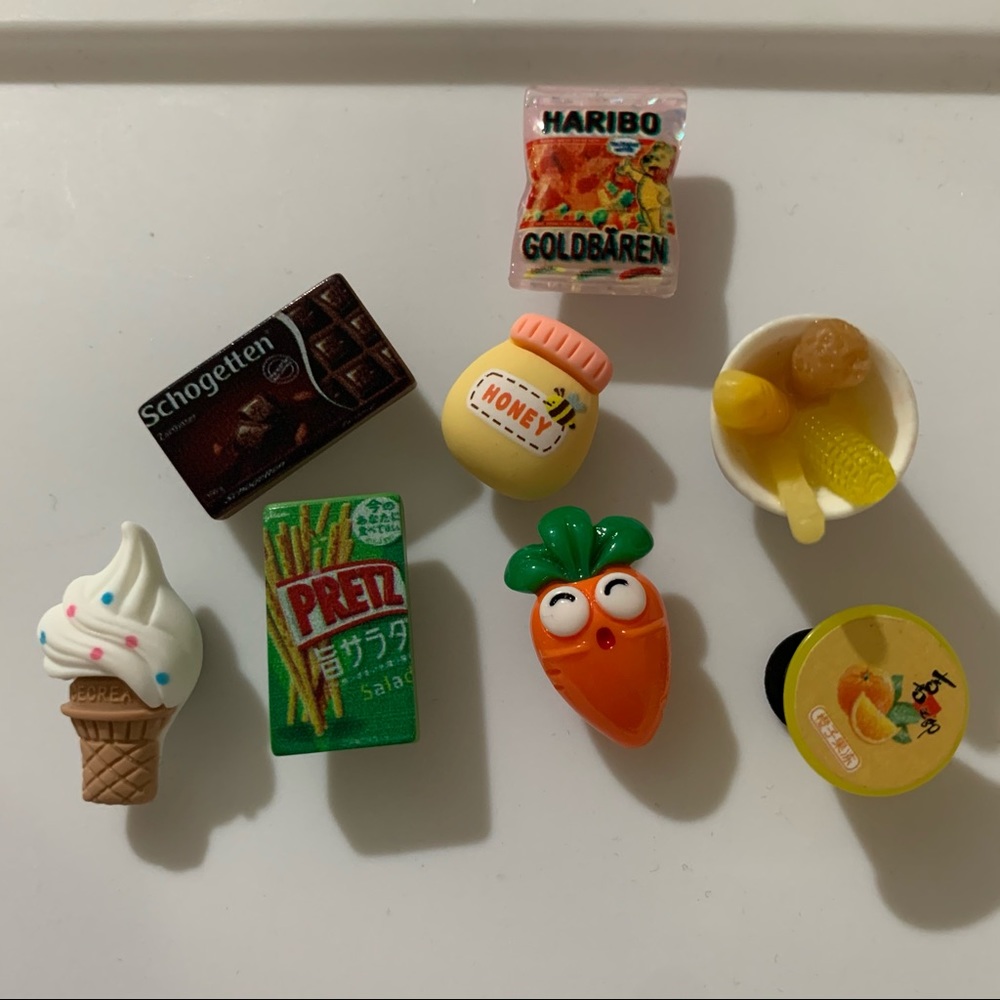 Food Themed Set of 8 Croc Charms